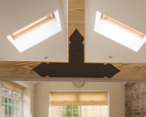 T Bracket - Spade Style - For 6 Inch Lumber - Wood Post Brackets - construction brackets - brackets for post and beam construction - beam supports - post support - timber frame brackets - barndominium brackets - exposed beam brackets