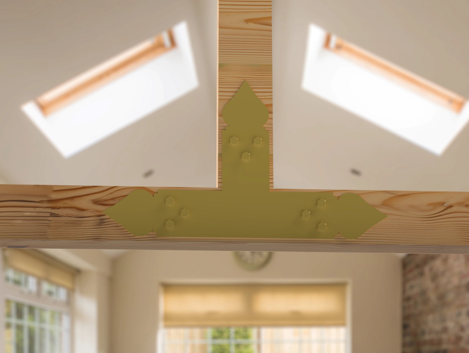 T Bracket - Spade Style - For 6 Inch Lumber - Wood Post Brackets - construction brackets - brackets for post and beam construction - beam supports - post support - timber frame brackets - barndominium brackets - exposed beam brackets