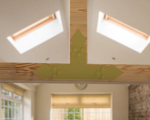 T Bracket - Spade Style - For 6 Inch Lumber - Wood Post Brackets - construction brackets - brackets for post and beam construction - beam supports - post support - timber frame brackets - barndominium brackets - exposed beam brackets