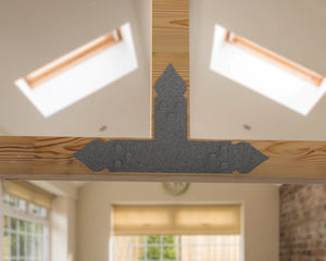T Bracket - Spade Style - For 6 Inch Lumber - Wood Post Brackets - construction brackets - brackets for post and beam construction - beam supports - post support - timber frame brackets - barndominium brackets - exposed beam brackets