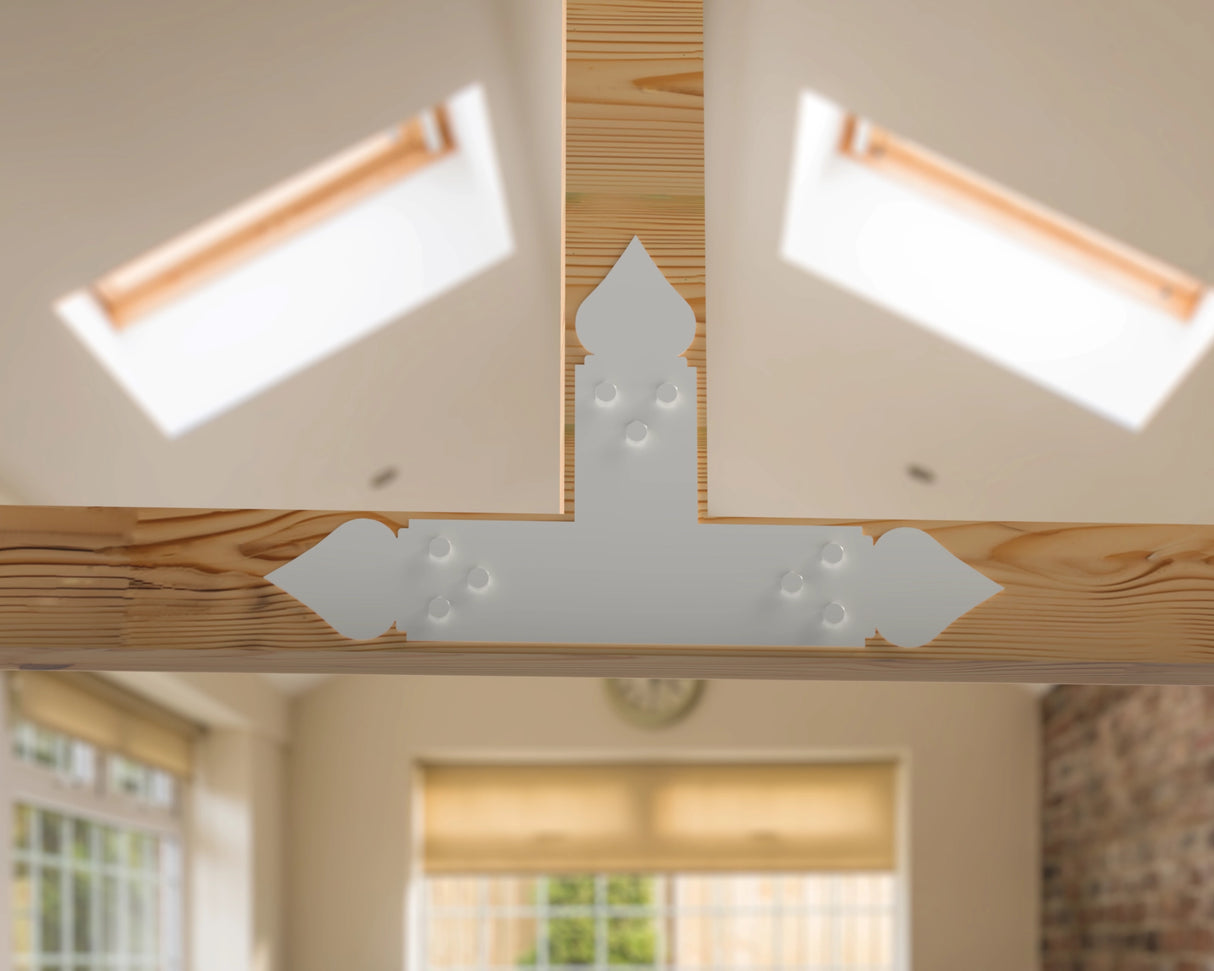 T Bracket - Spade Style - For 6 Inch Lumber - Wood Post Brackets - construction brackets - brackets for post and beam construction - beam supports - post support - timber frame brackets - barndominium brackets - exposed beam brackets