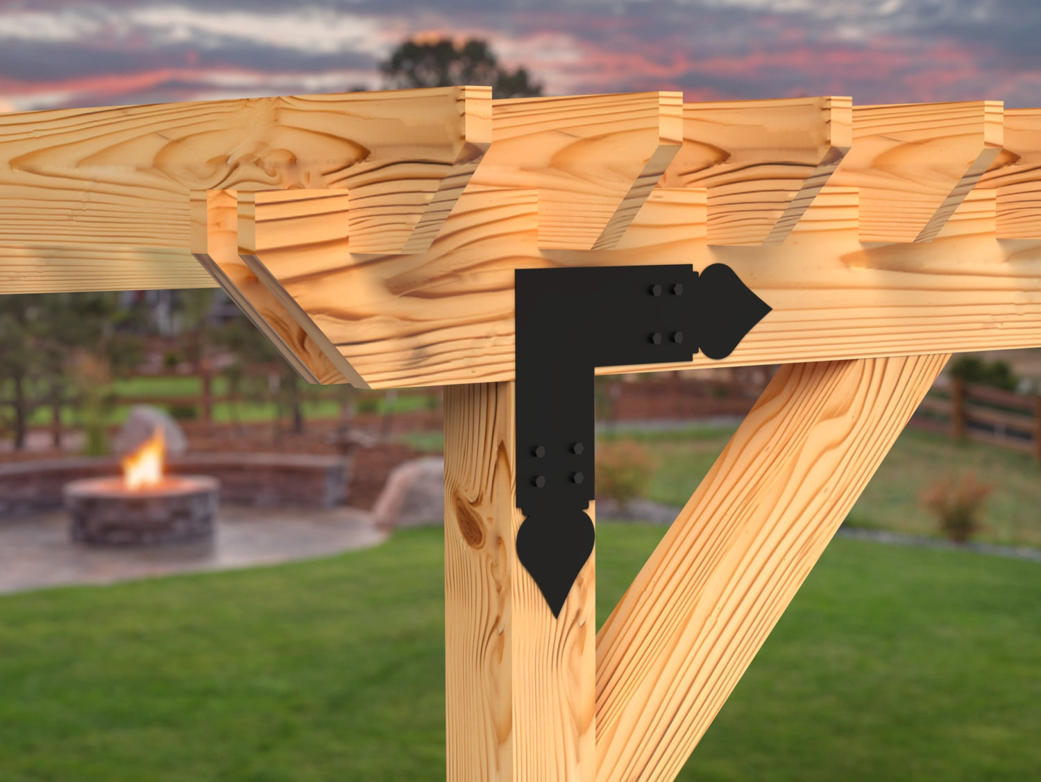 L Bracket - Spade Style - For 8 Inch Lumber - Wood Post Brackets - construction brackets - brackets for post and beam construction - beam supports - post support - timber frame brackets - barndominium brackets - exposed beam brackets