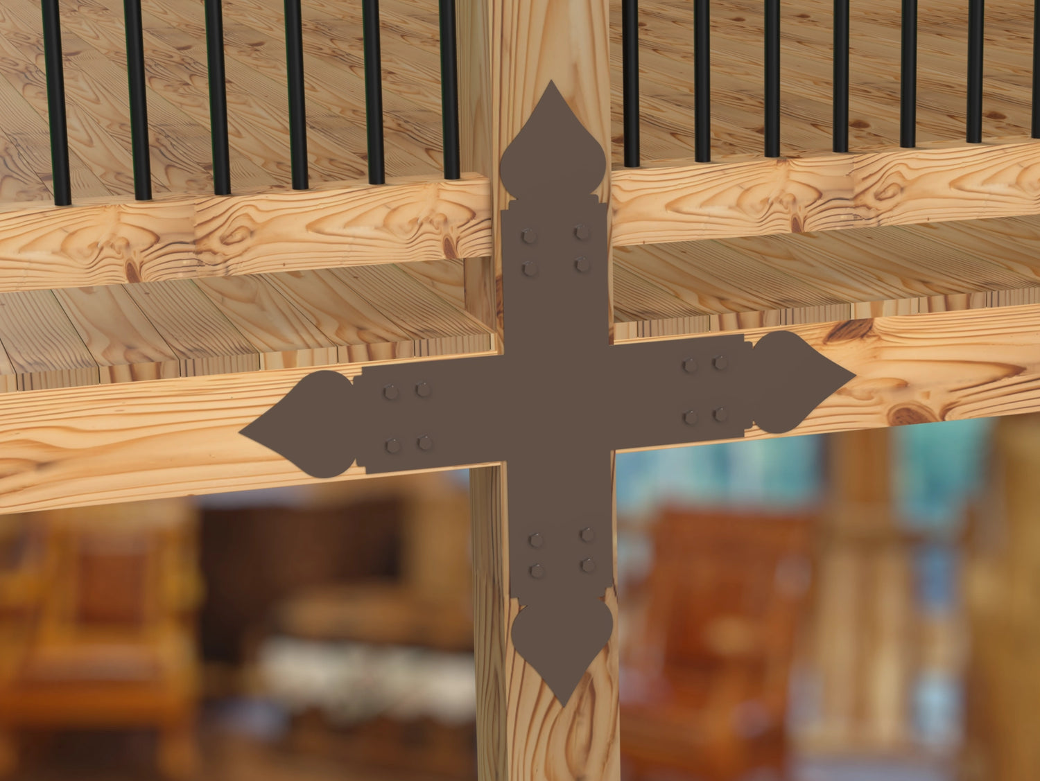 X Bracket - Spade Style - For 8 Inch Lumber - Wood Post Brackets - construction brackets - brackets for post and beam construction - beam supports - post support - timber frame brackets - barndominium brackets - exposed beam brackets