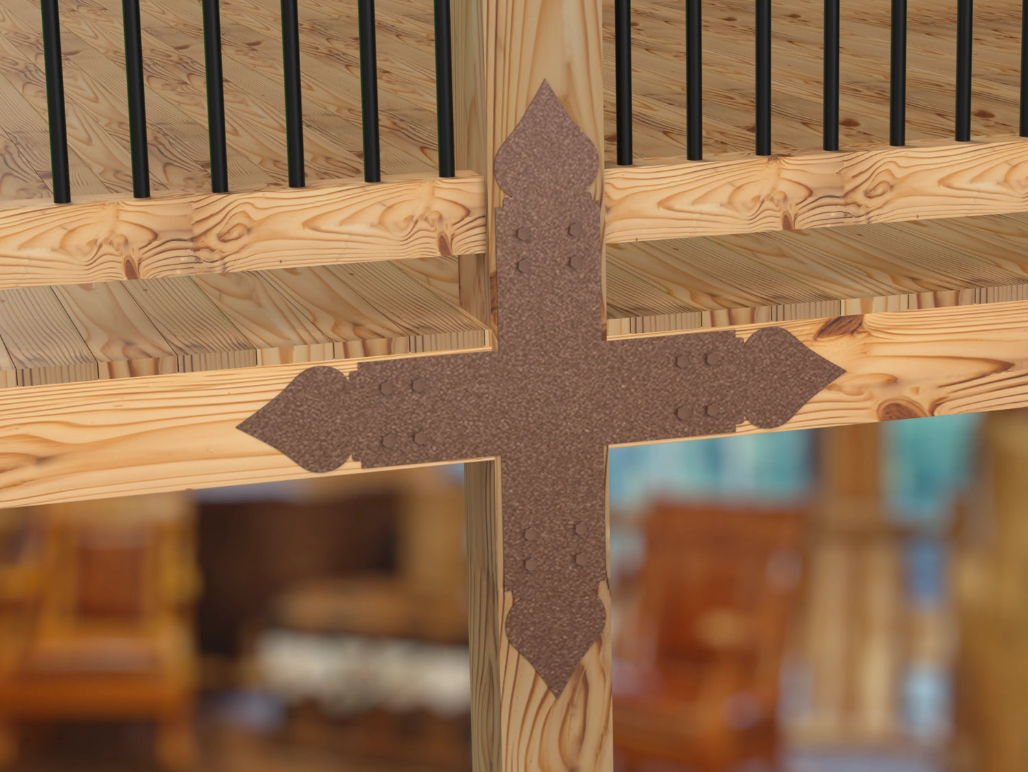 X Bracket - Spade Style - For 8 Inch Lumber - Wood Post Brackets - construction brackets - brackets for post and beam construction - beam supports - post support - timber frame brackets - barndominium brackets - exposed beam brackets