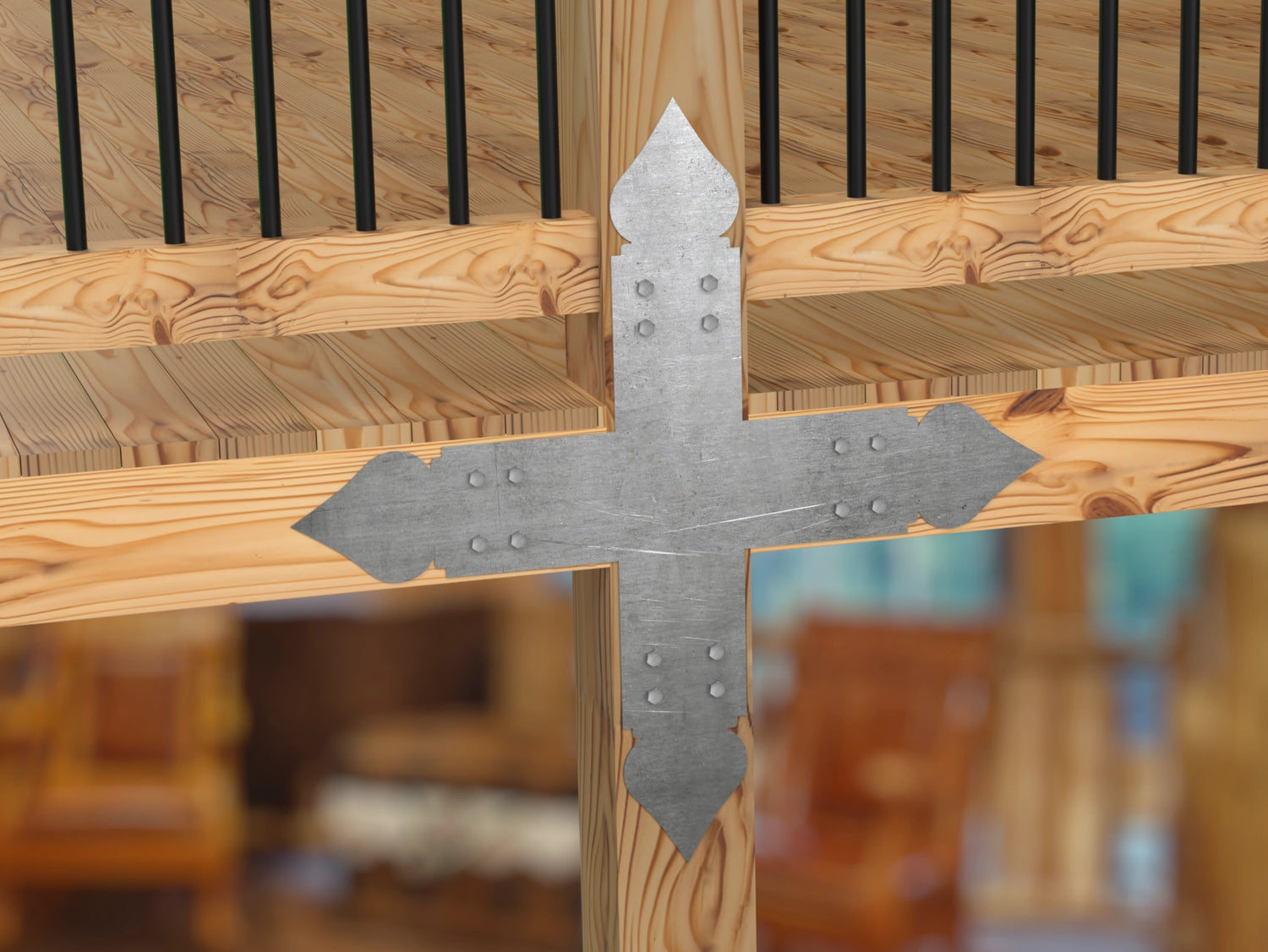 X Bracket - Spade Style - For 8 Inch Lumber - Wood Post Brackets - construction brackets - brackets for post and beam construction - beam supports - post support - timber frame brackets - barndominium brackets - exposed beam brackets