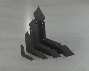 Spade Style L Brackets - Various Sizes - Wood Post Brackets - construction brackets - brackets for post and beam construction - beam supports - post support - timber frame brackets - barndominium brackets - exposed beam brackets