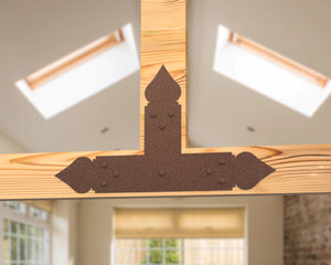 T Bracket - Spade Style - For 8 Inch Lumber - Wood Post Brackets - construction brackets - brackets for post and beam construction - beam supports - post support - timber frame brackets - barndominium brackets - exposed beam brackets