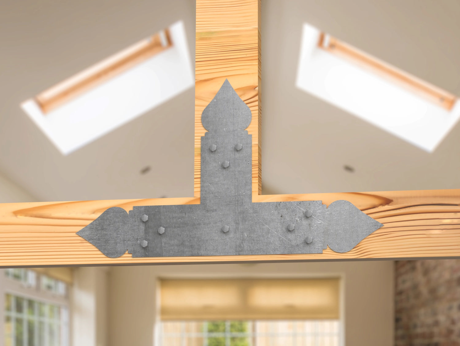 T Bracket - Spade Style - For 8 Inch Lumber - Wood Post Brackets - construction brackets - brackets for post and beam construction - beam supports - post support - timber frame brackets - barndominium brackets - exposed beam brackets
