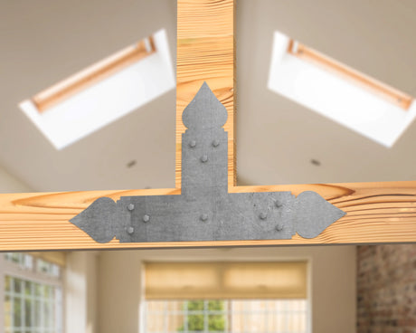 T Bracket - Spade Style - For 8 Inch Lumber - Wood Post Brackets - construction brackets - brackets for post and beam construction - beam supports - post support - timber frame brackets - barndominium brackets - exposed beam brackets