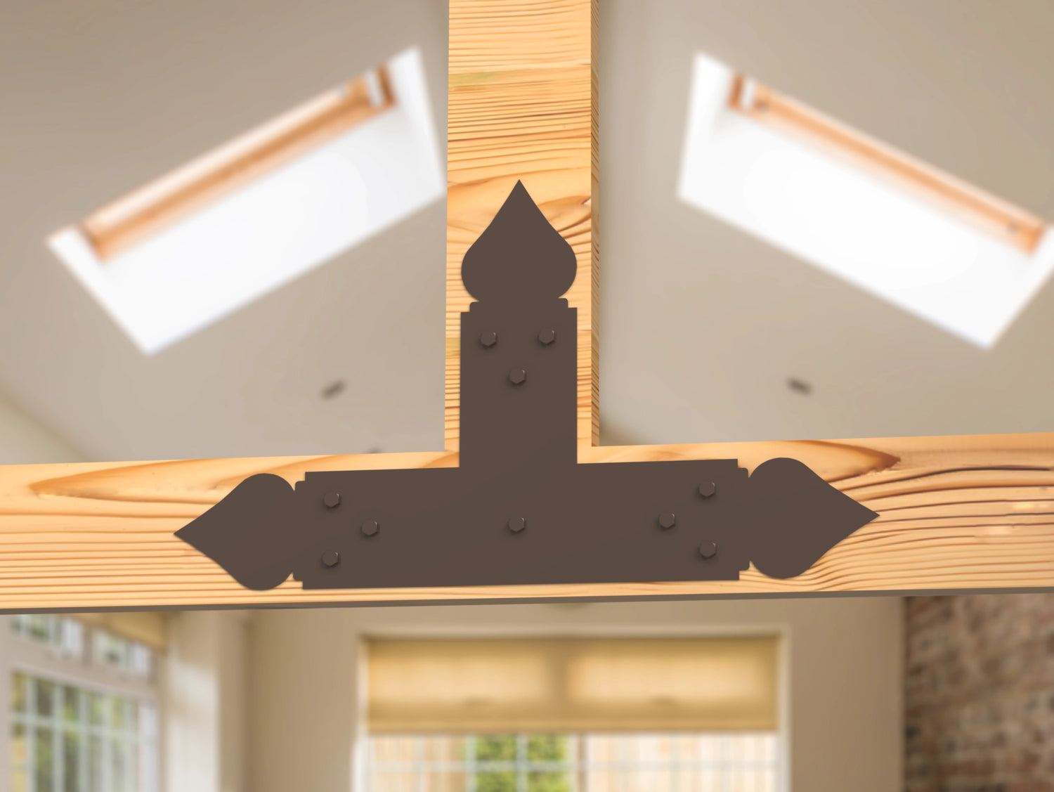 T Bracket - Spade Style - For 8 Inch Lumber - Wood Post Brackets - construction brackets - brackets for post and beam construction - beam supports - post support - timber frame brackets - barndominium brackets - exposed beam brackets