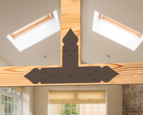 T Bracket - Spade Style - For 8 Inch Lumber - Wood Post Brackets - construction brackets - brackets for post and beam construction - beam supports - post support - timber frame brackets - barndominium brackets - exposed beam brackets