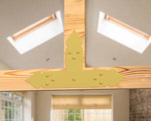 T Bracket - Spade Style - For 8 Inch Lumber - Wood Post Brackets - construction brackets - brackets for post and beam construction - beam supports - post support - timber frame brackets - barndominium brackets - exposed beam brackets