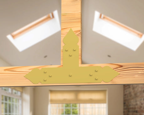 T Bracket - Spade Style - For 8 Inch Lumber - Wood Post Brackets - construction brackets - brackets for post and beam construction - beam supports - post support - timber frame brackets - barndominium brackets - exposed beam brackets