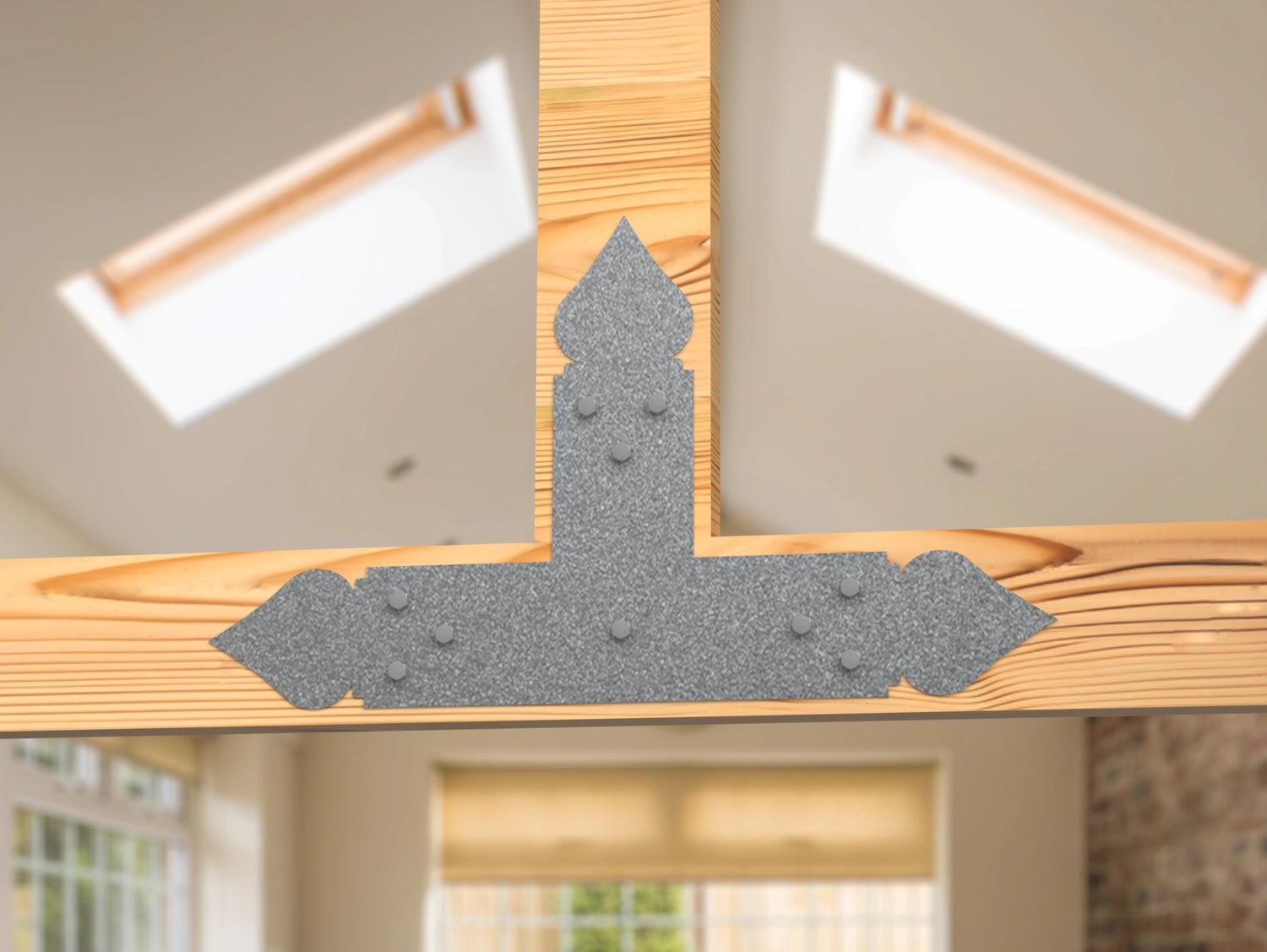 T Bracket - Spade Style - For 8 Inch Lumber - Wood Post Brackets - construction brackets - brackets for post and beam construction - beam supports - post support - timber frame brackets - barndominium brackets - exposed beam brackets