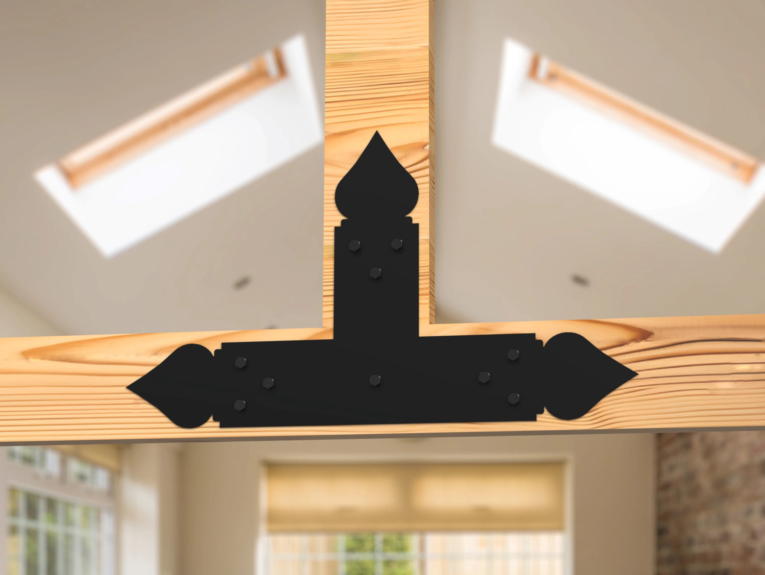 T Bracket - Spade Style - For 8 Inch Lumber - Wood Post Brackets - construction brackets - brackets for post and beam construction - beam supports - post support - timber frame brackets - barndominium brackets - exposed beam brackets