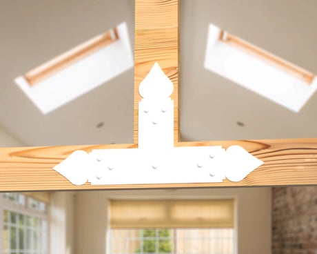 T Bracket - Spade Style - For 8 Inch Lumber - Wood Post Brackets - construction brackets - brackets for post and beam construction - beam supports - post support - timber frame brackets - barndominium brackets - exposed beam brackets