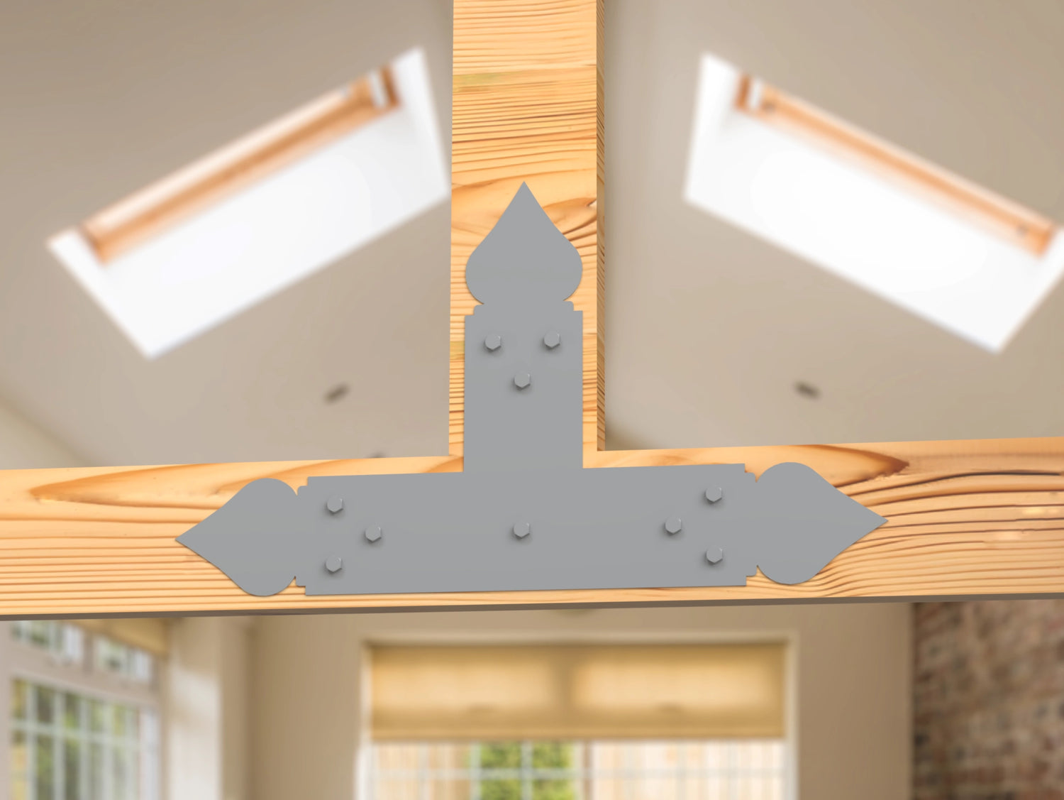 T Bracket - Spade Style - For 8 Inch Lumber - Wood Post Brackets - construction brackets - brackets for post and beam construction - beam supports - post support - timber frame brackets - barndominium brackets - exposed beam brackets