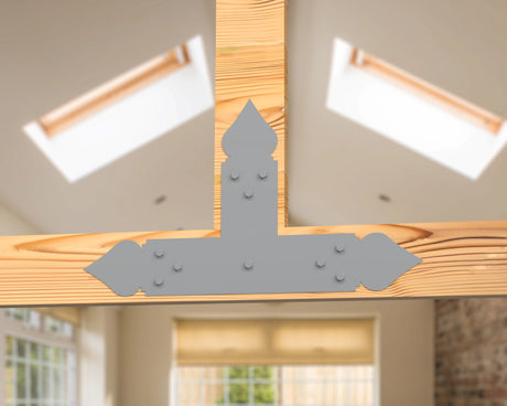 T Bracket - Spade Style - For 8 Inch Lumber - Wood Post Brackets - construction brackets - brackets for post and beam construction - beam supports - post support - timber frame brackets - barndominium brackets - exposed beam brackets