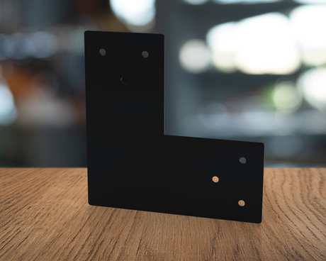 L Bracket - Standard Style - For 8 Inch Lumber - Wood Post Brackets - construction materials - building supposrts - beam supports - post support - timber frame brackets - wood frame buildings - post frame buildings - barndominium brackets - exposed beam brackets