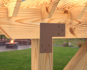 Standard Brackets for 8"x8" Dimensional Wood Post - Madison Iron and Wood