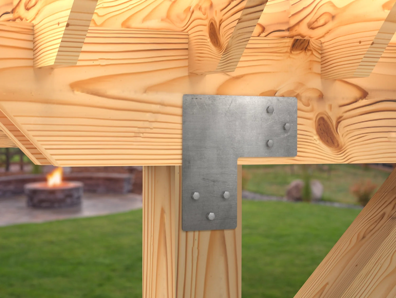 Standard Brackets for 8"x8" Dimensional Wood Post - Madison Iron and Wood