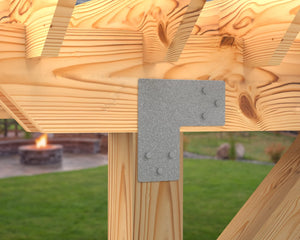 Standard Brackets for 8"x8" Dimensional Wood Post - Madison Iron and Wood