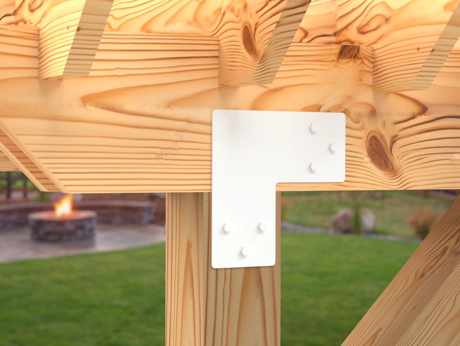 L Bracket - Standard Style - For 8 Inch Lumber - Wood Post Brackets - construction brackets - brackets for post and beam construction - beam supports - post support - timber frame brackets - barndominium brackets - exposed beam brackets