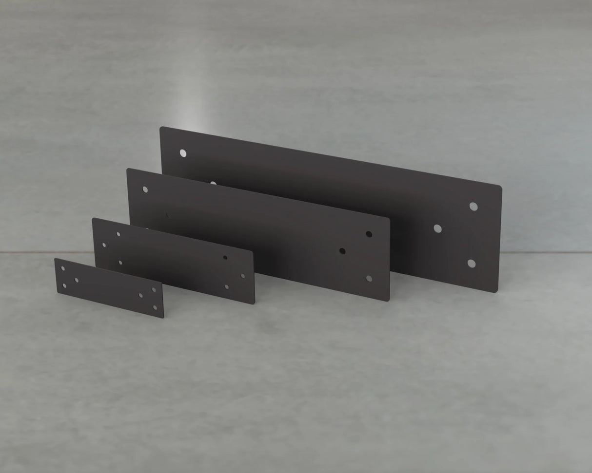 Standard Style Straight Brackets - Various Sizes - Wood Post Brackets - construction brackets - brackets for post and beam construction - beam supports - post support - timber frame brackets - barndominium brackets - exposed beam brackets