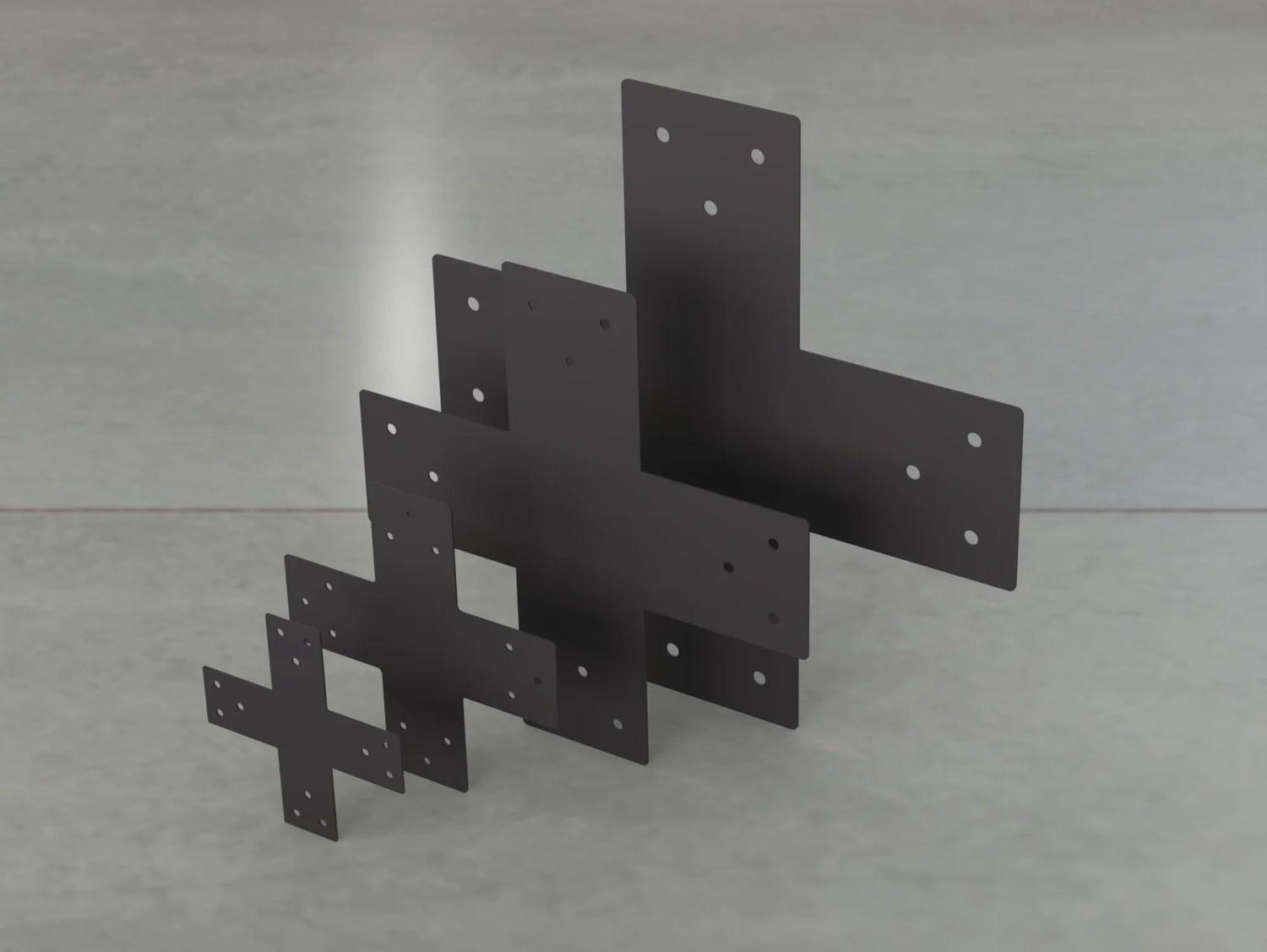 Standard Style X Brackets - Various Sizes - Wood Post Brackets - construction brackets - brackets for post and beam construction - beam supports - post support - timber frame brackets - barndominium brackets - exposed beam brackets