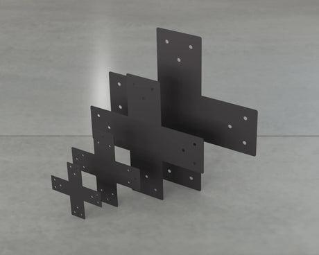 Standard Style X Brackets - Various Sizes - Wood Post Brackets - construction brackets - brackets for post and beam construction - beam supports - post support - timber frame brackets - barndominium brackets - exposed beam brackets