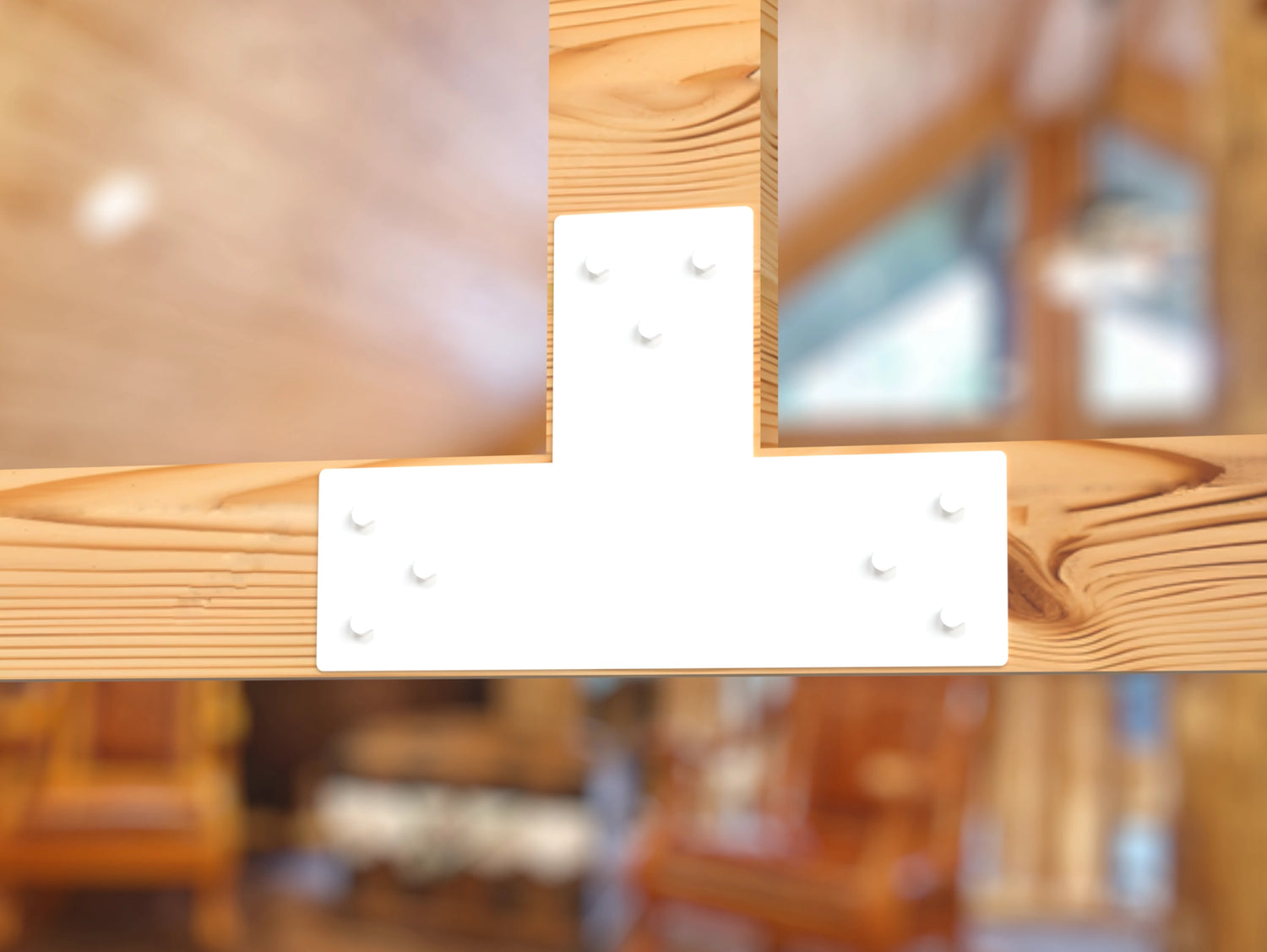 T Bracket - Standard Style - For 4 Inch Lumber - Wood Post Brackets - construction brackets - brackets for post and beam construction - beam supports - post support - timber frame brackets - barndominium brackets - exposed beam brackets