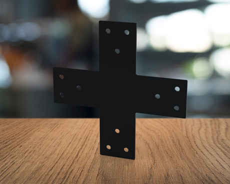 X Bracket - Standard Style - For 4 Inch Lumber - Wood Post Brackets - construction materials - building supposrts - beam supports - post support - timber frame brackets - wood frame buildings - post frame buildings - barndominium brackets - exposed beam brackets