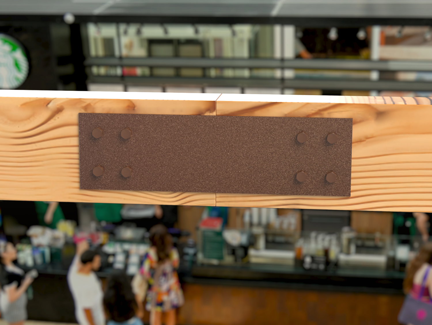 Straight Bracket - Industrial Style - 8 Inch Lumber - Wood Post Brackets - construction brackets - brackets for post and beam construction - beam supports - post support - timber frame brackets - barndominium brackets - exposed beam brackets