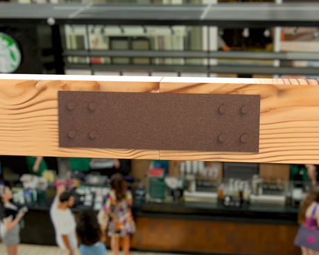 Straight Bracket - Industrial Style - 8 Inch Lumber - Wood Post Brackets - construction brackets - brackets for post and beam construction - beam supports - post support - timber frame brackets - barndominium brackets - exposed beam brackets