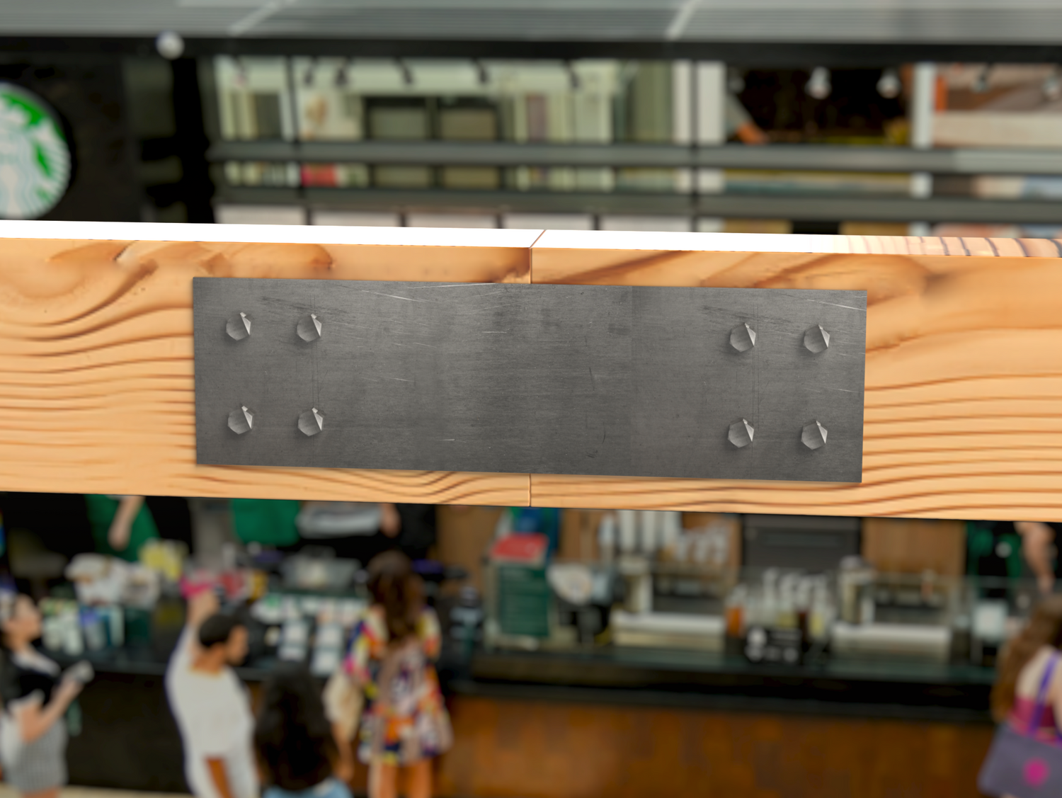 Straight Bracket - Industrial Style - 8 Inch Lumber - Wood Post Brackets - construction brackets - brackets for post and beam construction - beam supports - post support - timber frame brackets - barndominium brackets - exposed beam brackets