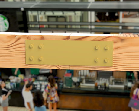 Straight Bracket - Industrial Style - 8 Inch Lumber - Wood Post Brackets - construction brackets - brackets for post and beam construction - beam supports - post support - timber frame brackets - barndominium brackets - exposed beam brackets