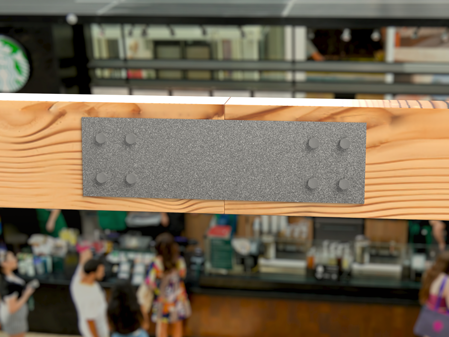 Straight Bracket - Industrial Style - 8 Inch Lumber - Wood Post Brackets - construction brackets - brackets for post and beam construction - beam supports - post support - timber frame brackets - barndominium brackets - exposed beam brackets