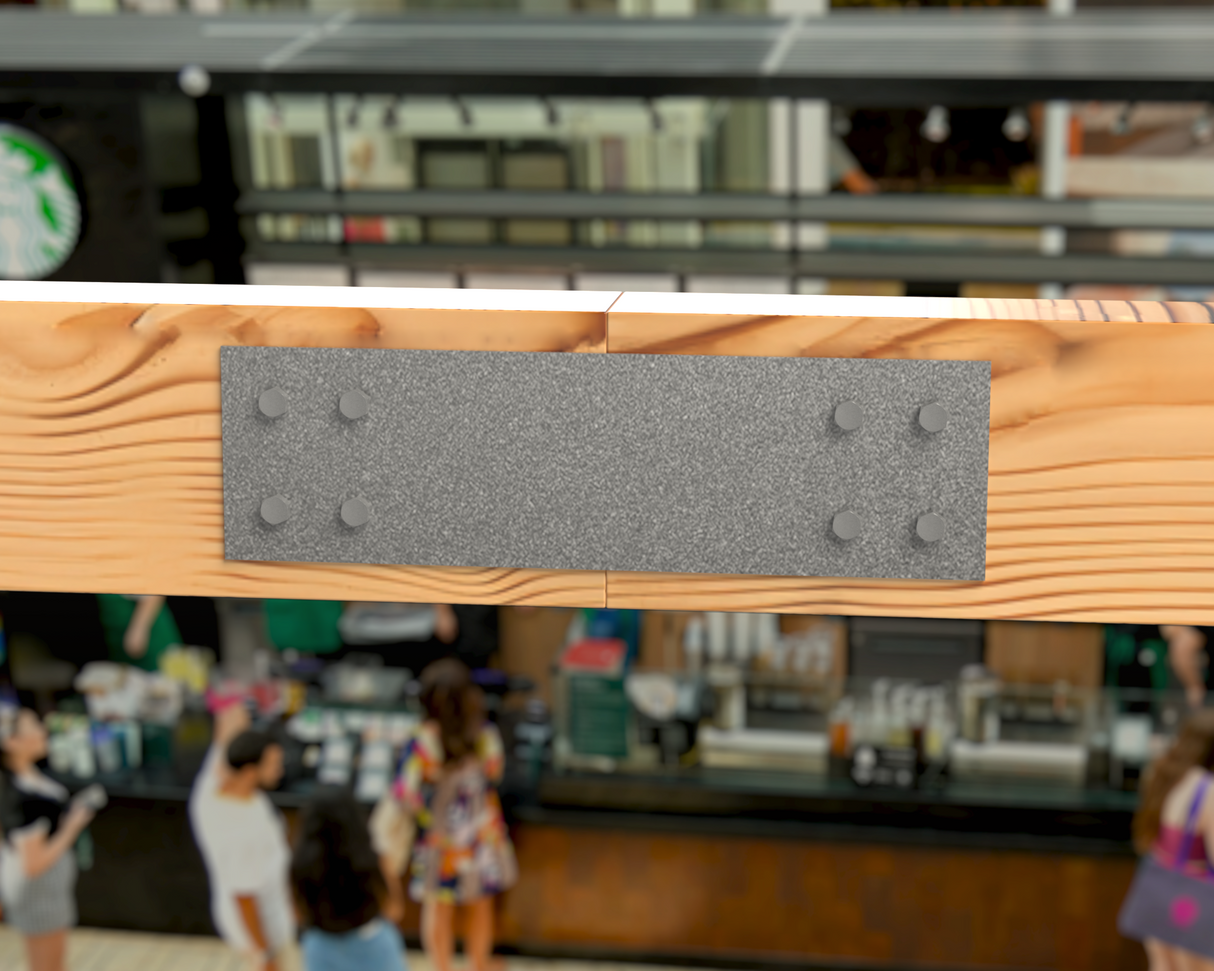 Straight Bracket - Industrial Style - 8 Inch Lumber - Wood Post Brackets - construction brackets - brackets for post and beam construction - beam supports - post support - timber frame brackets - barndominium brackets - exposed beam brackets