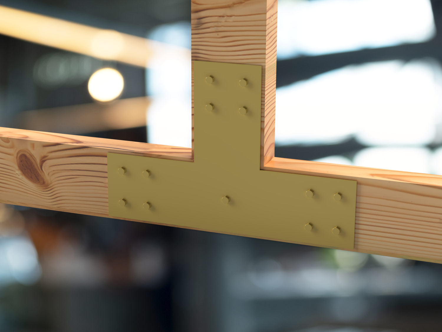 T Bracket - Industrial Style - 8 Inch Lumber - Wood Post Brackets - construction brackets - brackets for post and beam construction - beam supports - post support - timber frame brackets - barndominium brackets - exposed beam brackets