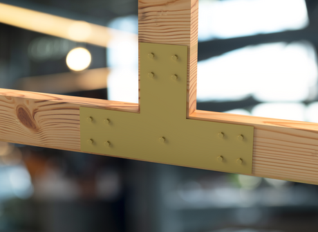 T Bracket - Industrial Style - 8 Inch Lumber - Wood Post Brackets - construction brackets - brackets for post and beam construction - beam supports - post support - timber frame brackets - barndominium brackets - exposed beam brackets