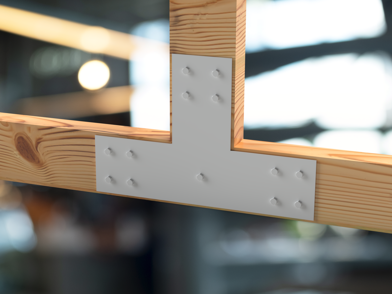 T Bracket - Industrial Style - 8 Inch Lumber - Wood Post Brackets - construction brackets - brackets for post and beam construction - beam supports - post support - timber frame brackets - barndominium brackets - exposed beam brackets