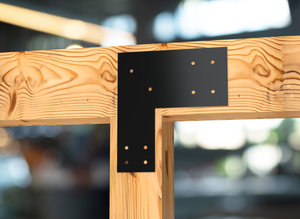 Transition L Bracket for 4"-10" Beam and 4"-10" Post - Wood Post Brackets - construction brackets - brackets for post and beam construction - beam supports - post support - timber frame brackets - barndominium brackets - exposed beam brackets