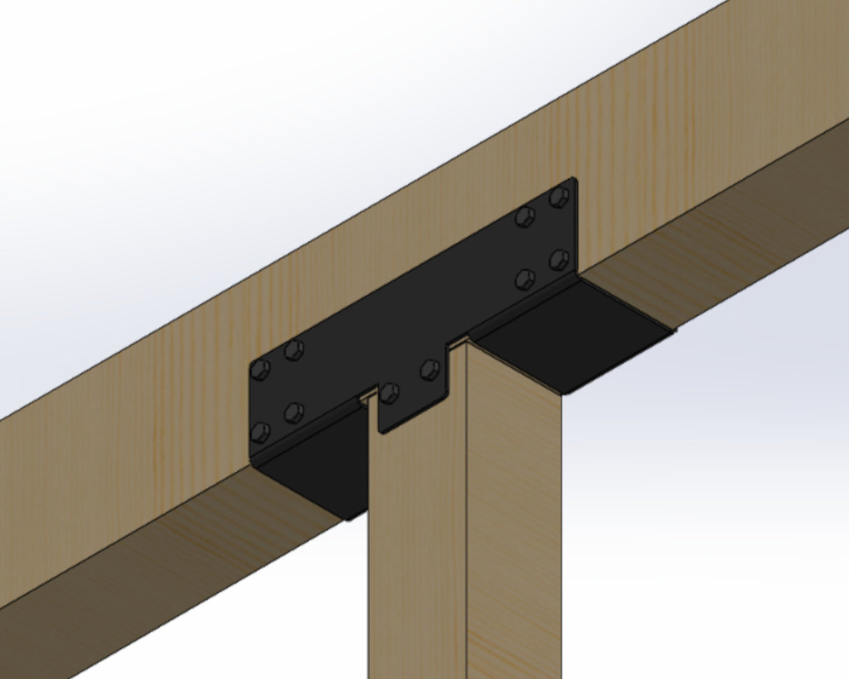 Post to Beam Brace - 4 Inch Beams (PB3.5) | Wood Post Brackets