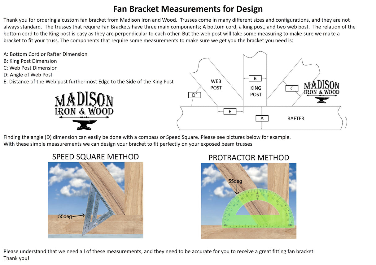 Custom Gable Bracket for Exposed Truss, Offset Bottom Joint - Wood Post Brackets - construction materials - building supports - beam supports - post supports