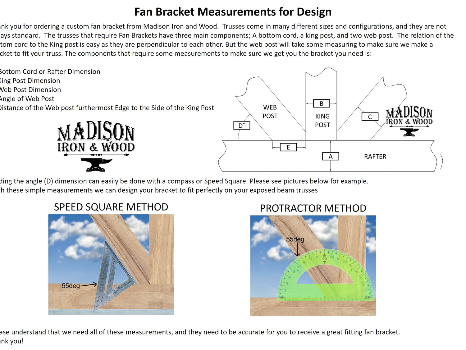 Custom Gable Bracket for Exposed Truss - Wood Post Brackets - construction materials - building supports - beam supports - post supports