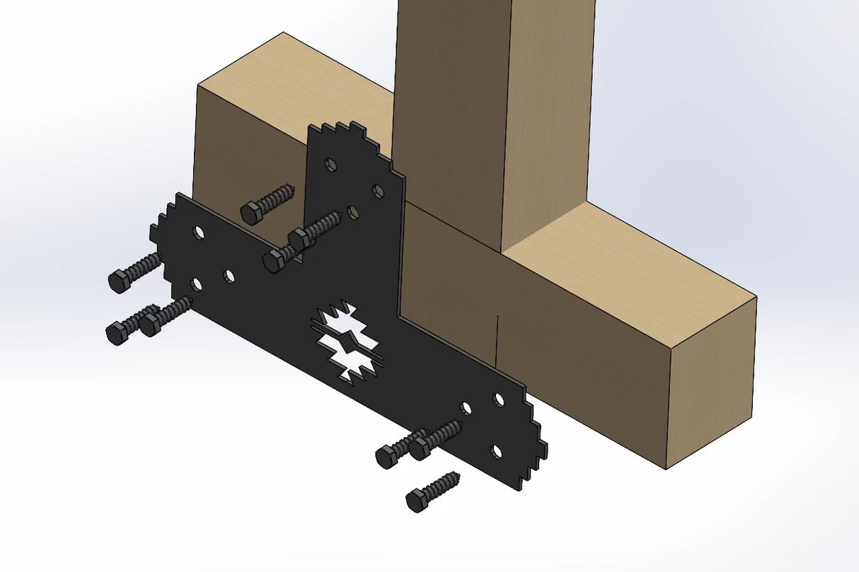 T Bracket - Aztec Style - For 4 Inch Lumber