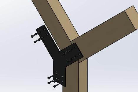 Y Bracket - Industrial Style - For 6 Inch Post