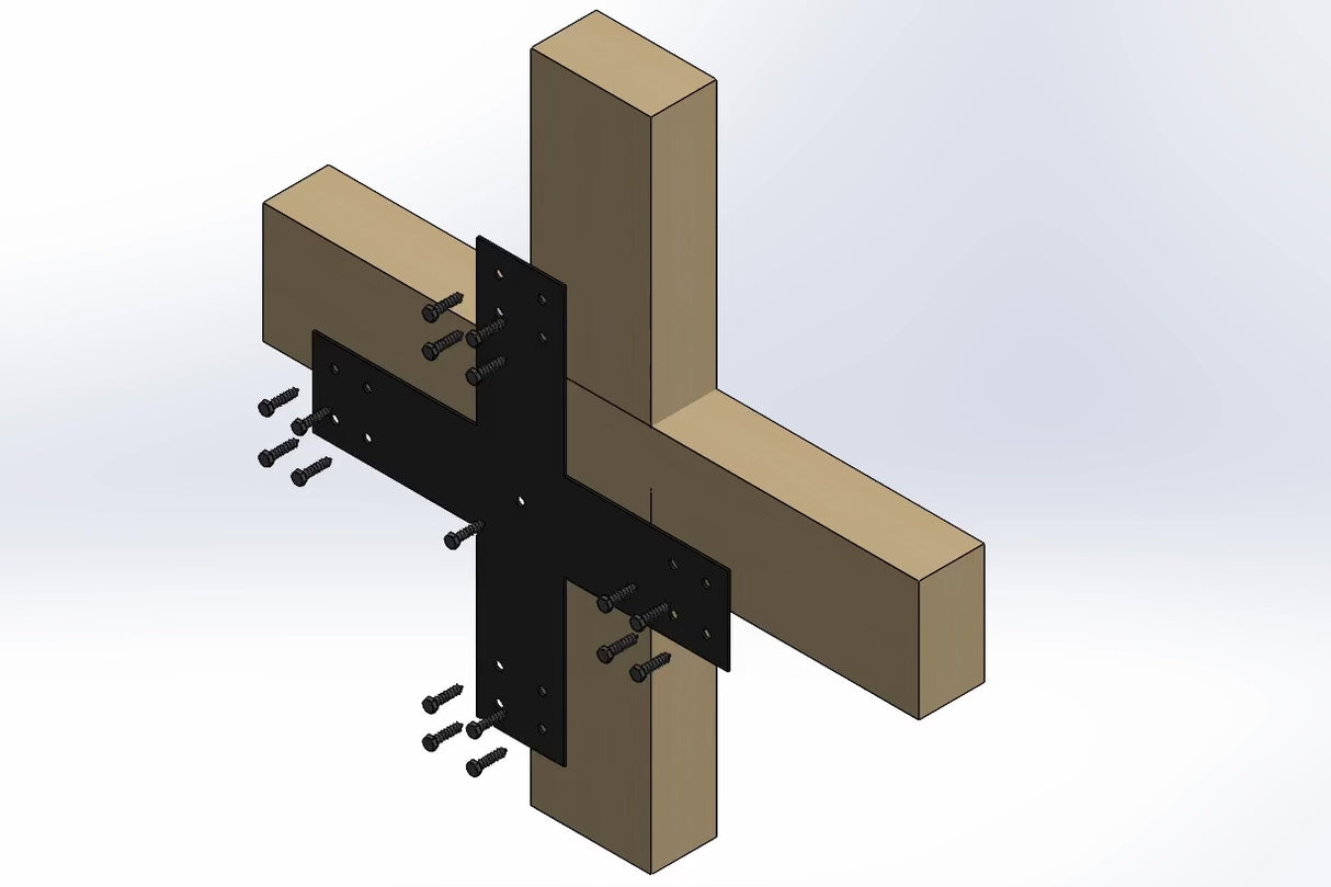 X Bracket - Industrial Style - 6 Inch Lumber