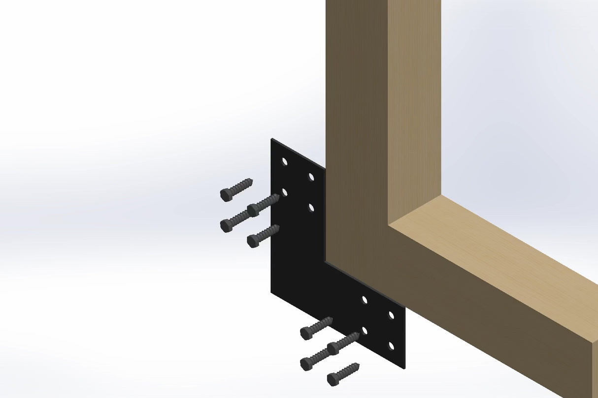 L Bracket - Industrial Style - 4 Inch Lumber